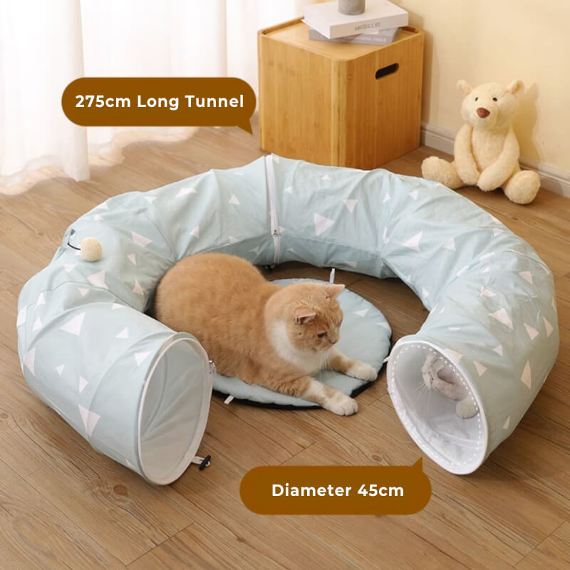 Cool Breathable Folding Cat Tunnel Bed