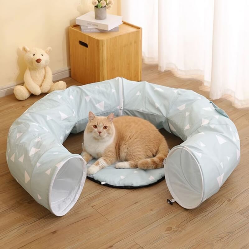 Cool Breathable Folding Cat Tunnel Bed