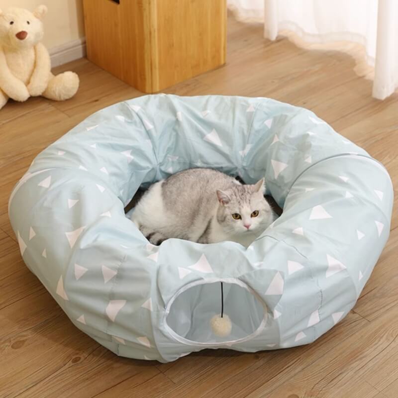 Cool Breathable Folding Cat Tunnel Bed