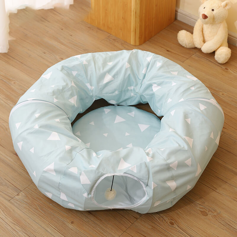 Cool Breathable Folding Cat Tunnel Bed