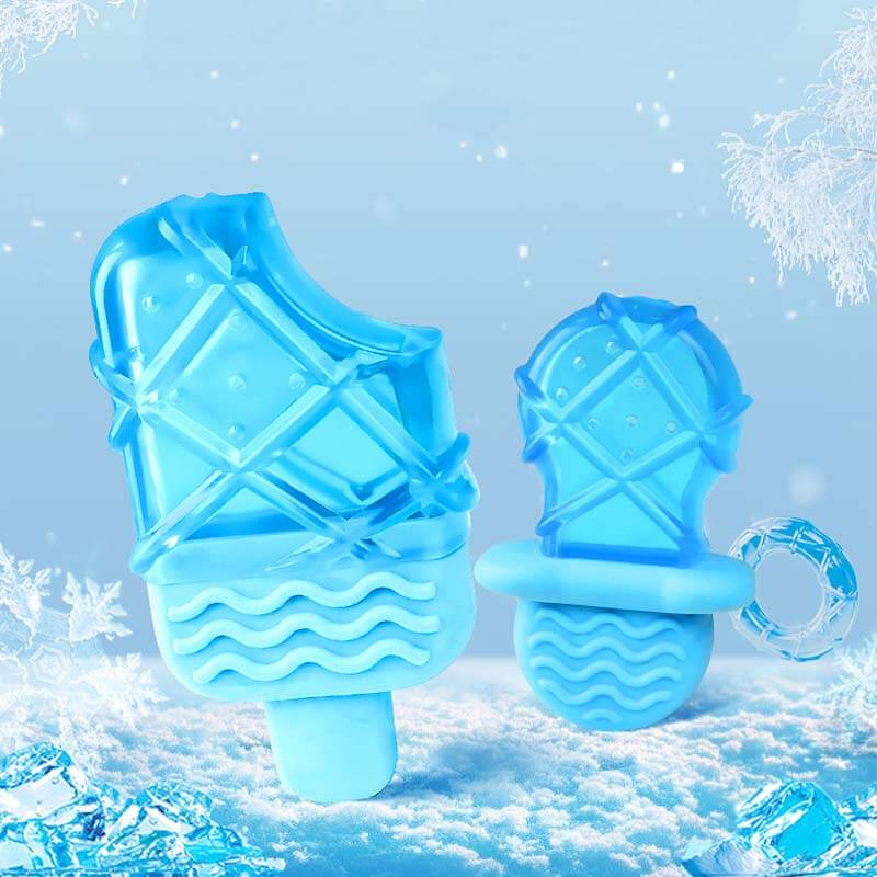 Cooling Rubber Water Filled Ice Lolly Dog Teething Toy