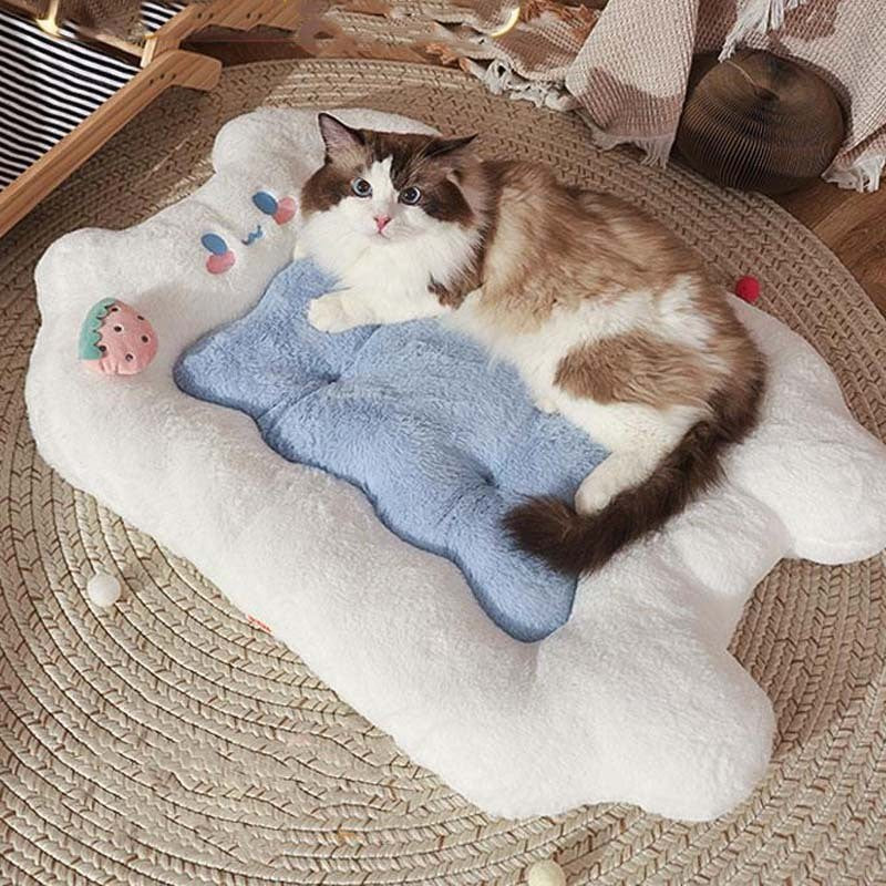 Cute Furry Cat & Dog Cushion Bed