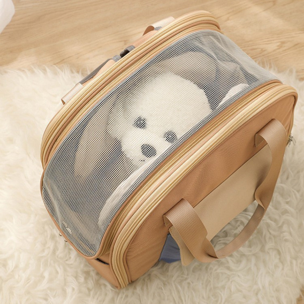 Expandable Breathable Portable Handbag Cat Bag Pet Carrier Backpack