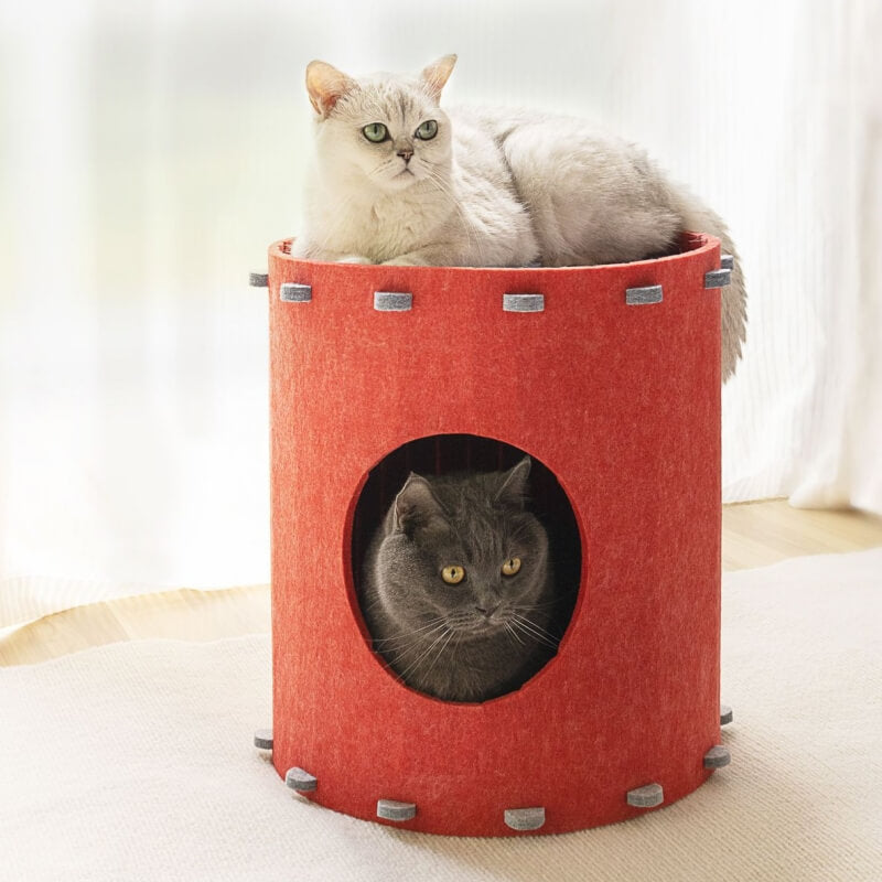 Felt Fabric Cat Hole Assembly Semi-enclosed Cat Cave