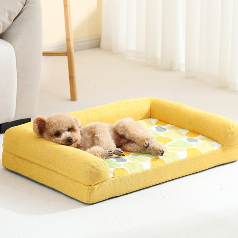 Full Support Cozy Orthopedic Bolster Dog Sofa Bed