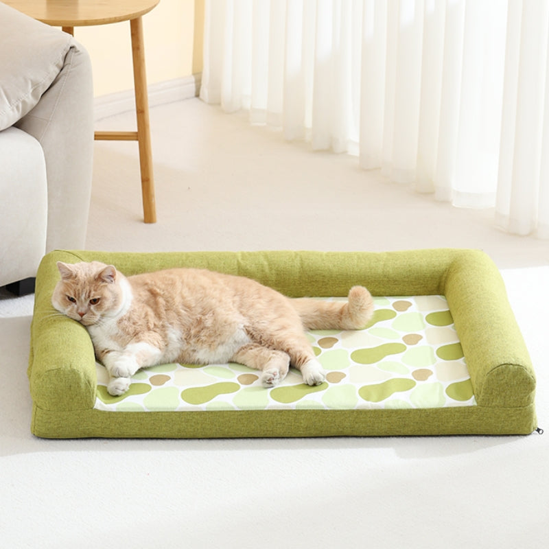 Full Support Cozy Orthopedic Bolster Dog Sofa Bed