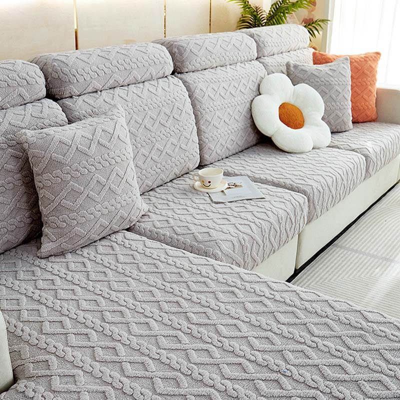 Full Wrap Soft Fleece Stretch Couch Cover