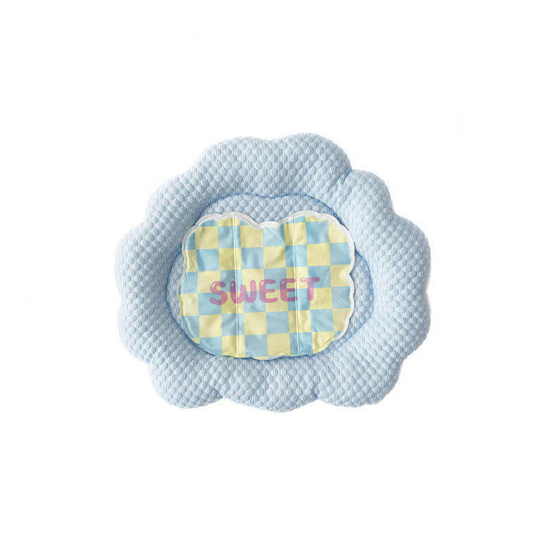 Ice Cream Cloud Cool Feeling Cat Bed with Ice Mat