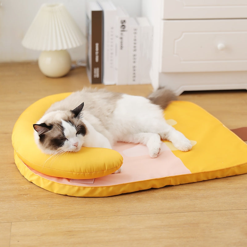 Ice Cream Shape Ice Silk Cooling Pet Mat