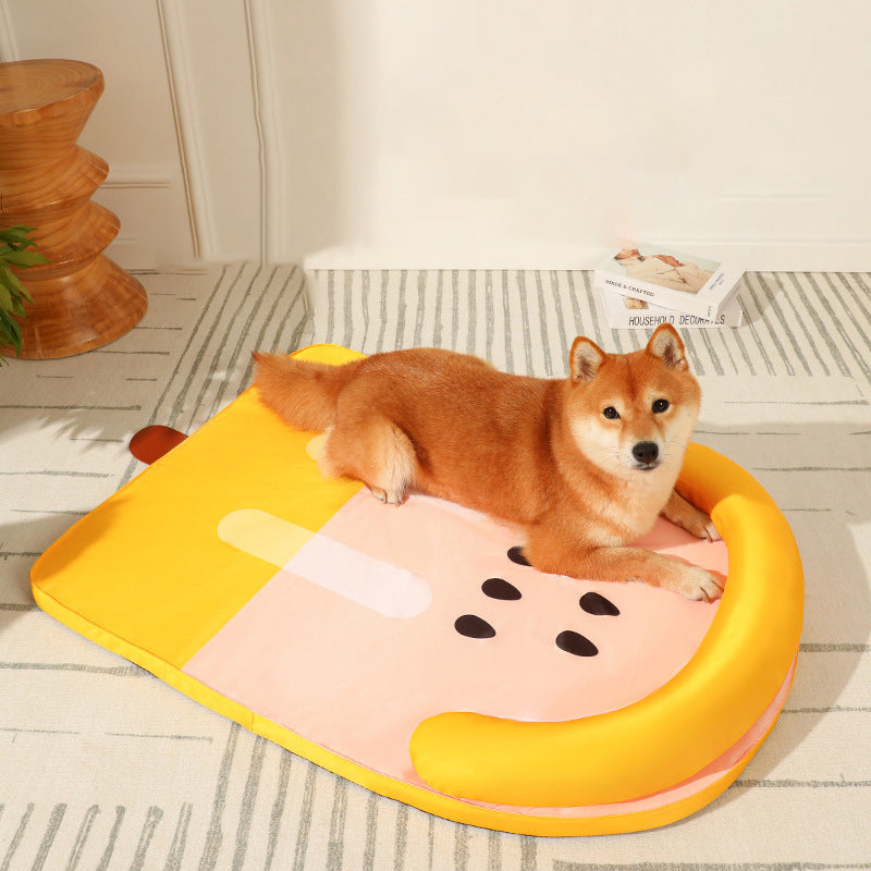 Ice Cream Shape Ice Silk Cooling Pet Mat