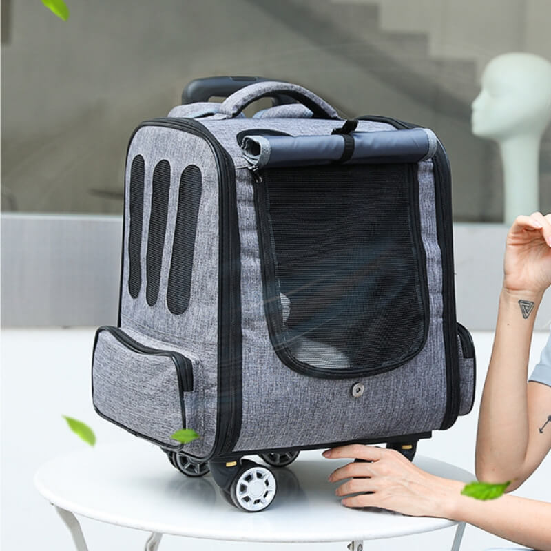 Multipurpose Folding Cat Travel Backpack Pet Trolley Case