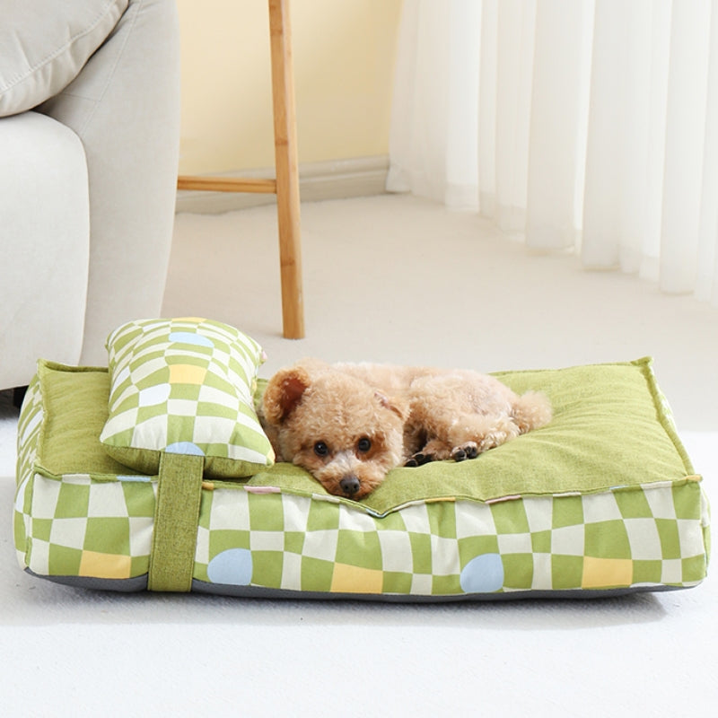 Orthopedic Quilted Pillow Dog & Cat Bed