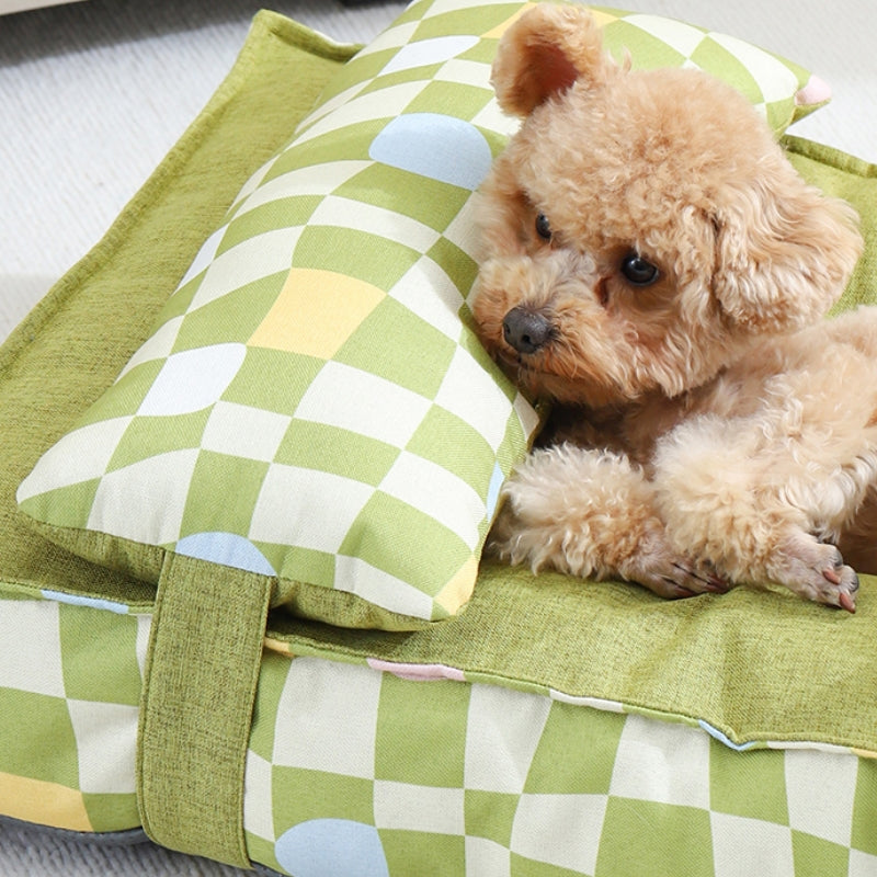 Orthopedic Quilted Pillow Dog & Cat Bed