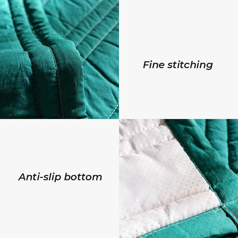 Plain Cotton Ruffled Anti-scratch Couch Cover