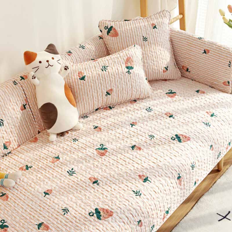 Printed Pure Cotton Anti-scratch Furniture Protector Couch Cover