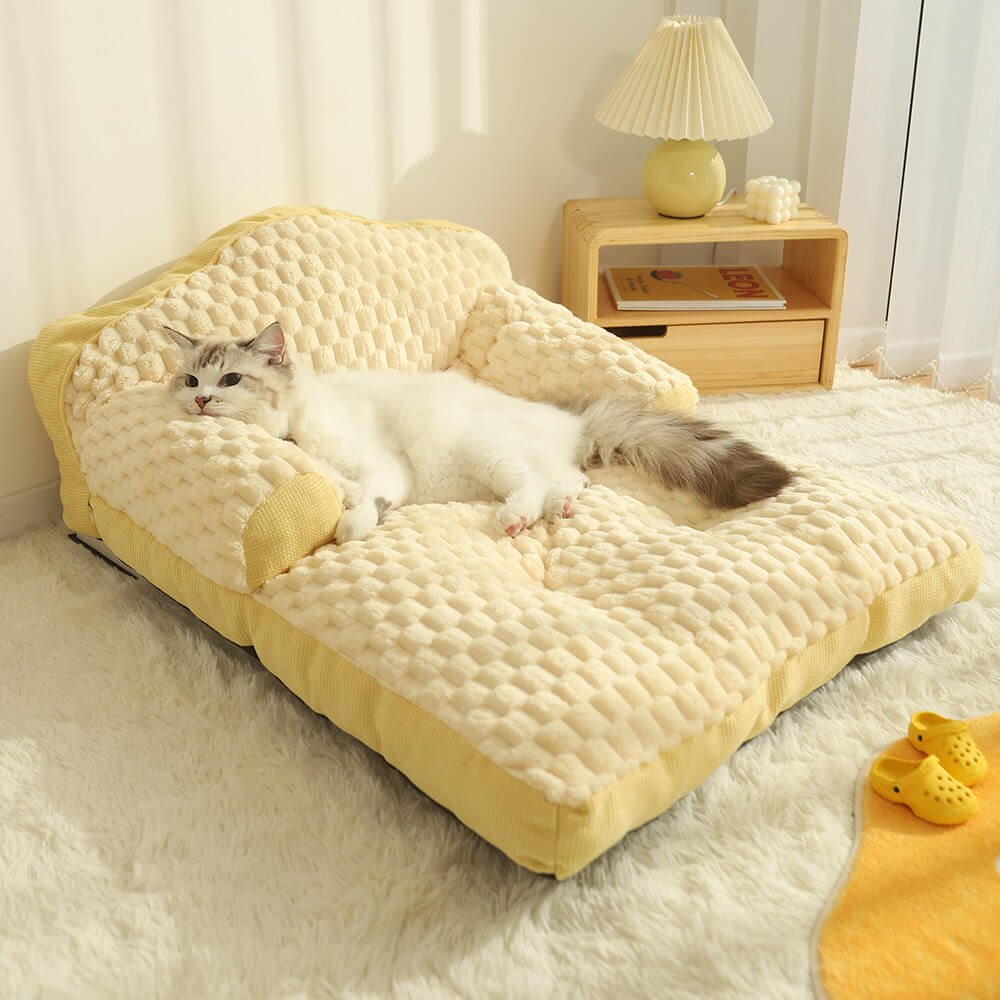 Ultra Cozy Pet Chaise Sofa Plush Dog & Cat Sofa Bed