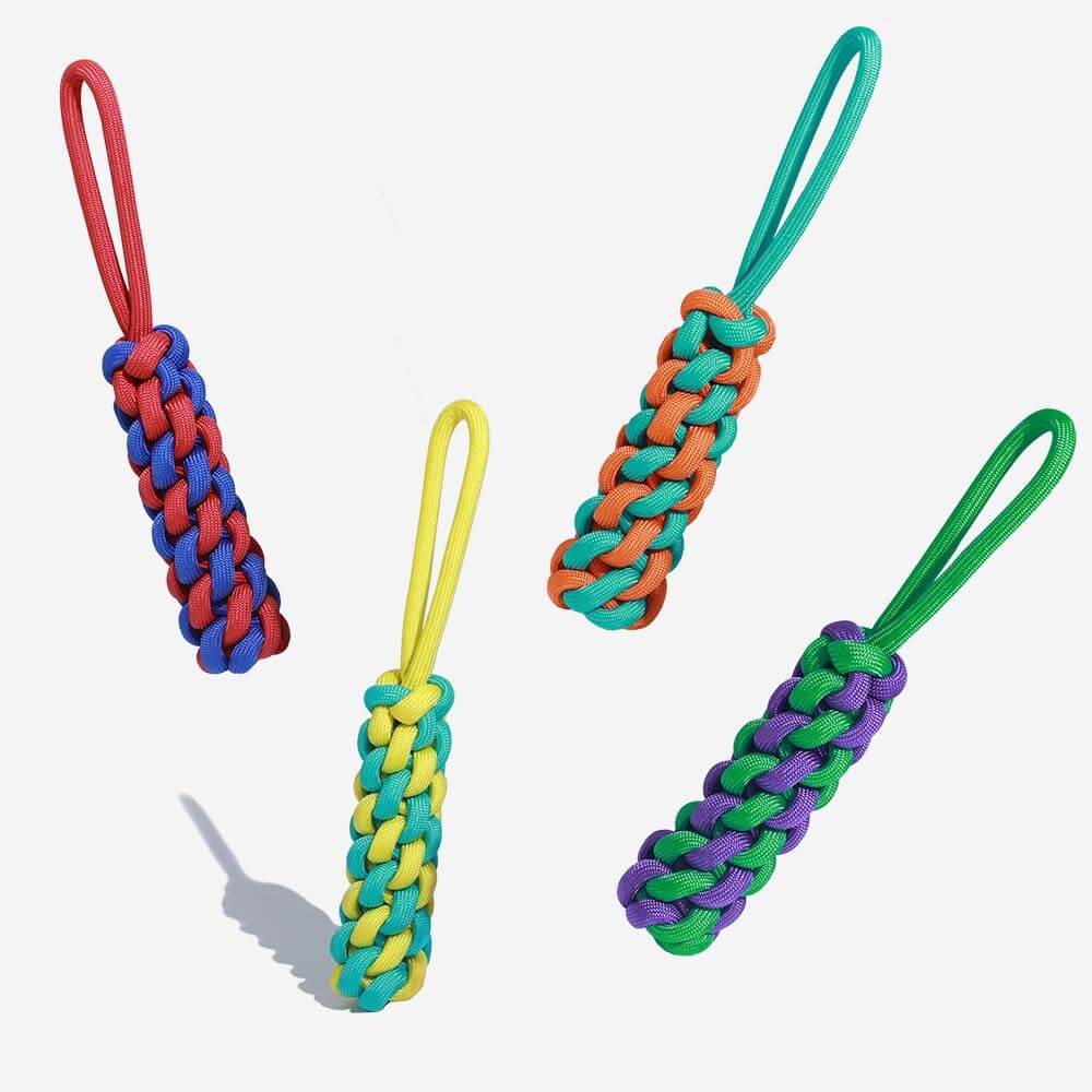 Braided Rope Stick Tug Dog Toy - Color Clash