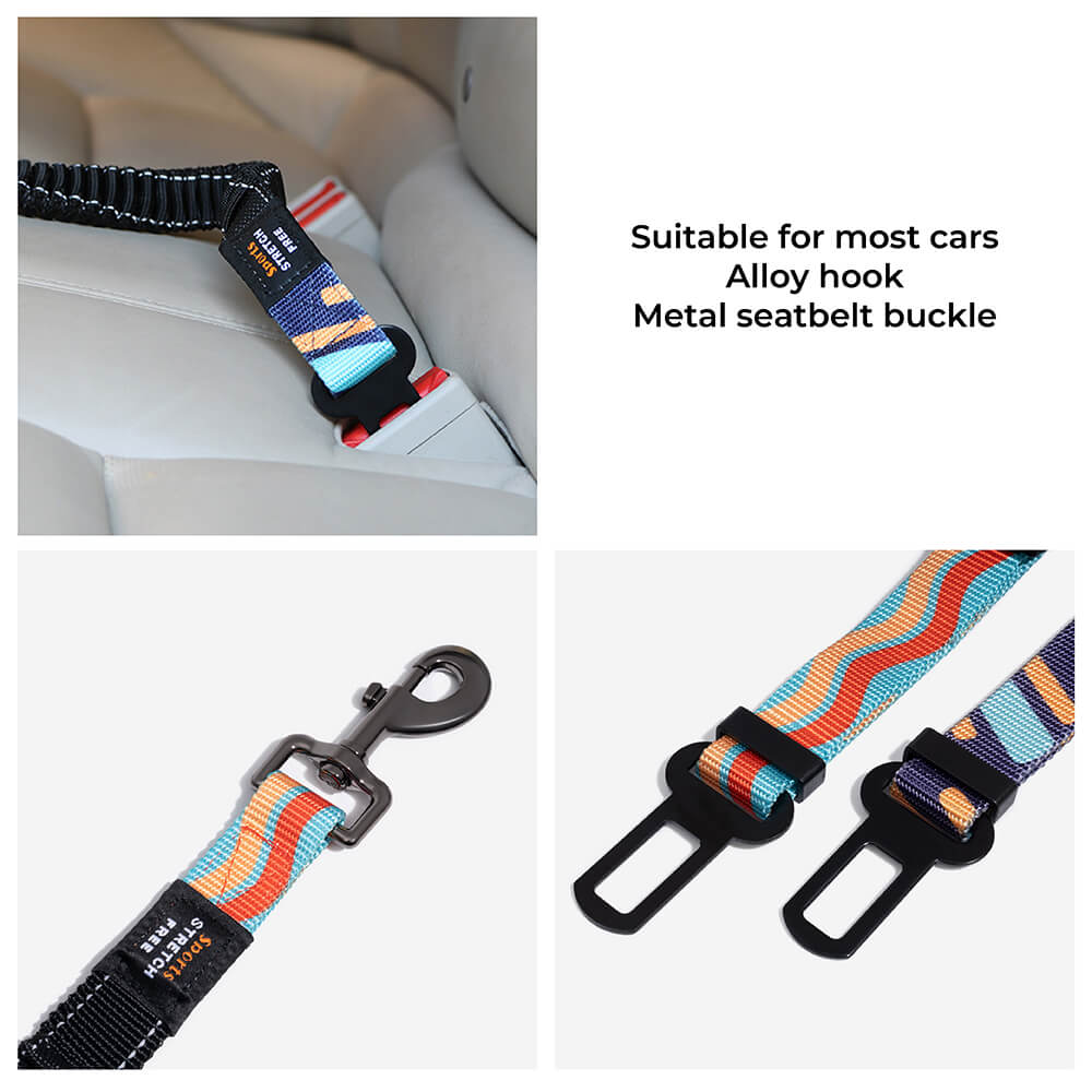 Color Buffer Adjustable Dog Car Seat Belt