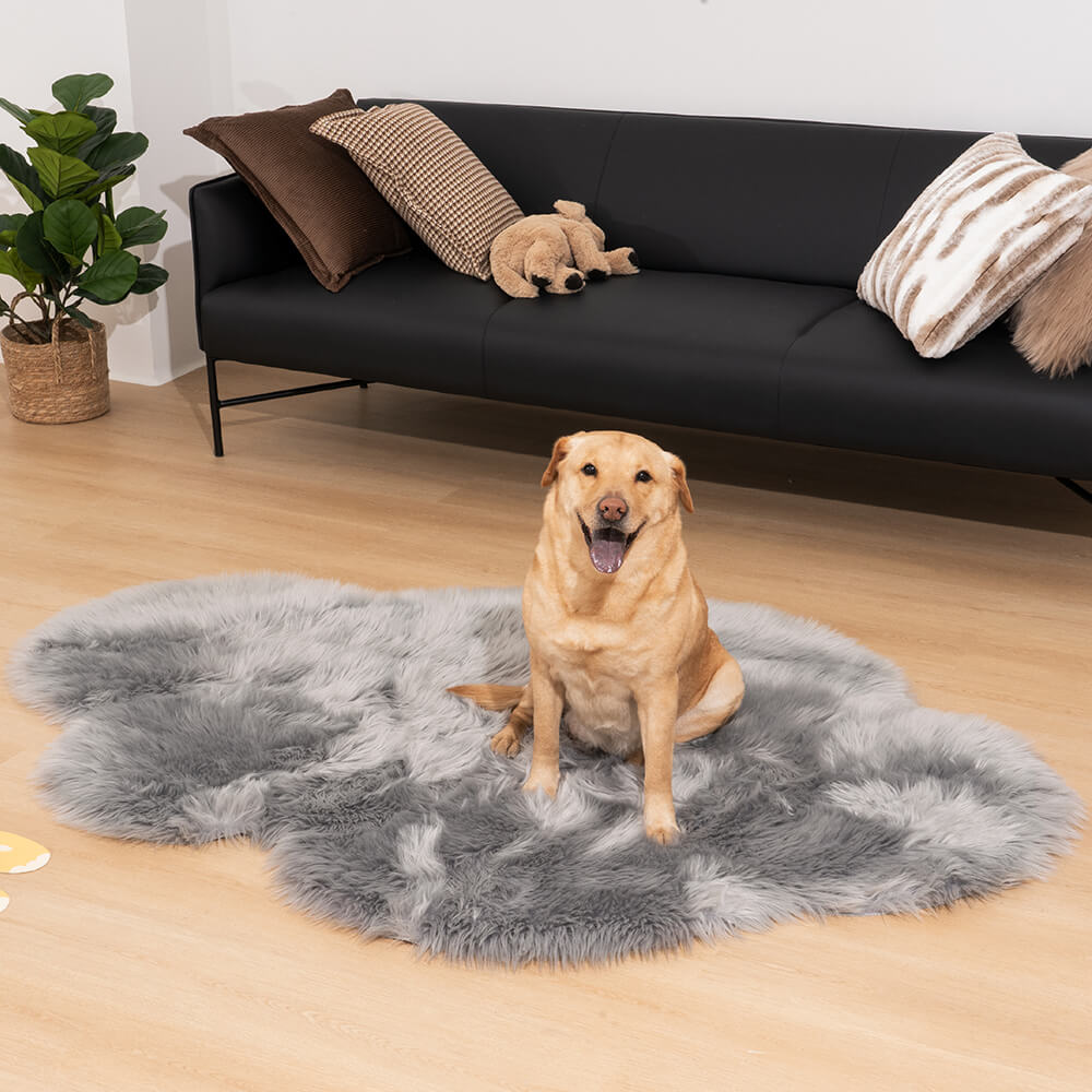 Fashion Cloud Shaped Long Plush Pet Mat