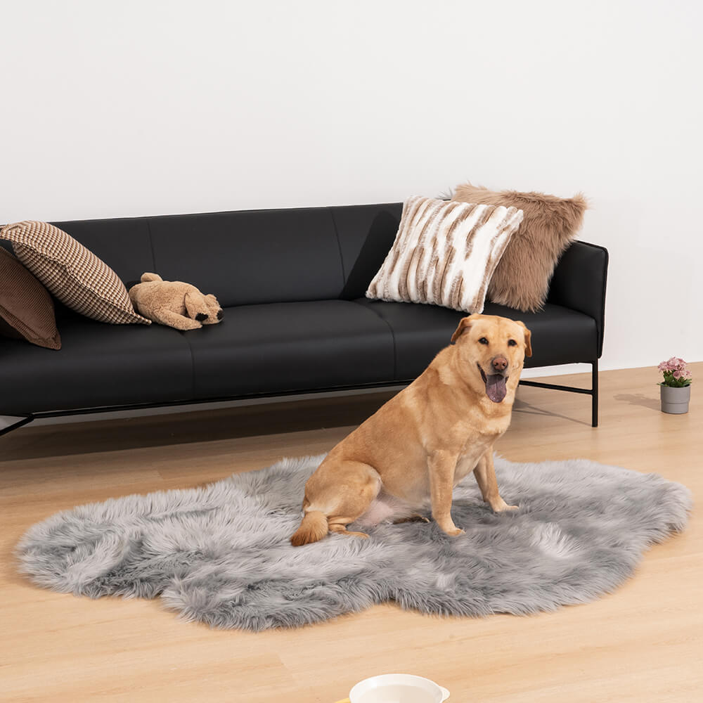 Fashion Cloud Shaped Long Plush Pet Mat