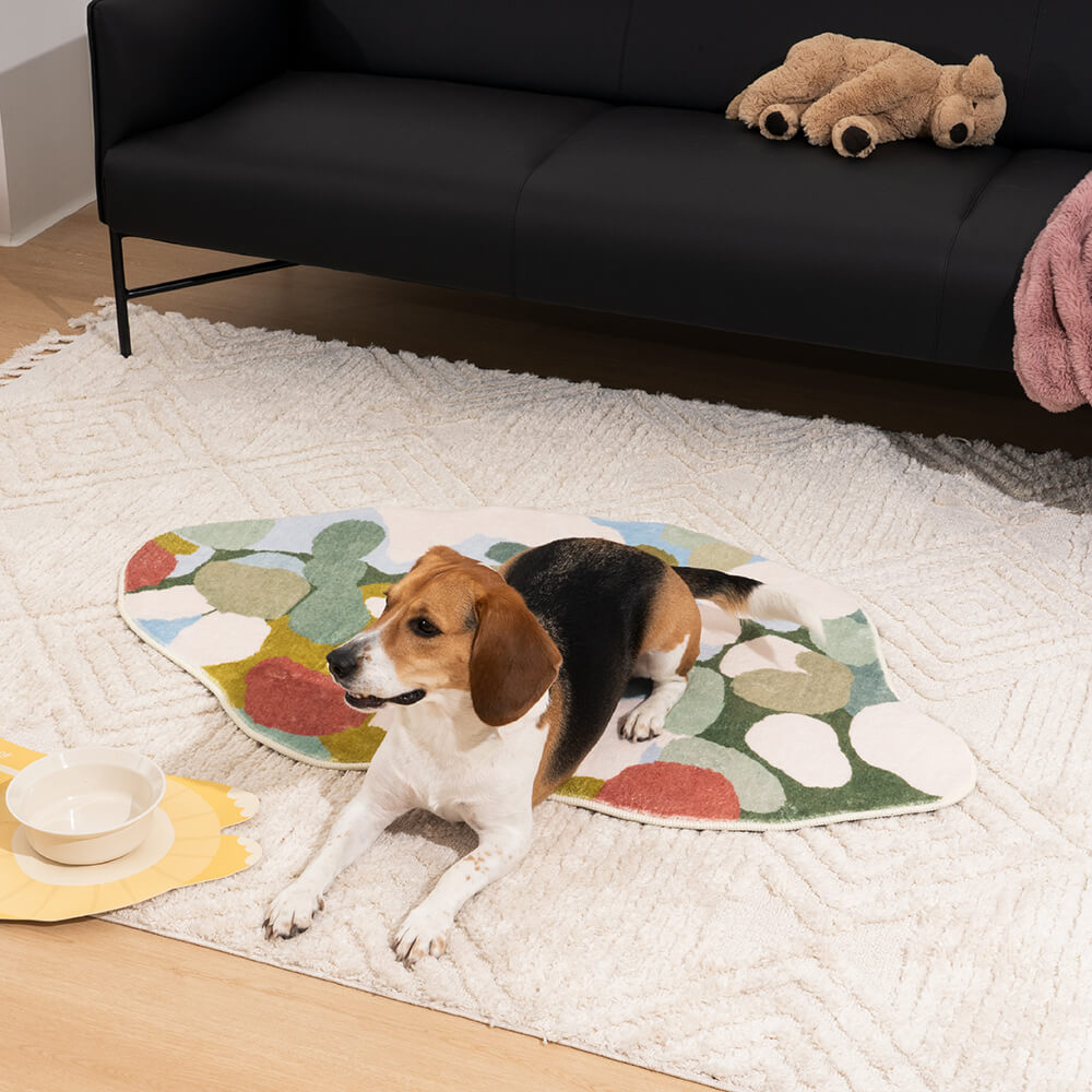 Greenery Forest Heterotype Plush Carpet Pet Mat Pet Rug