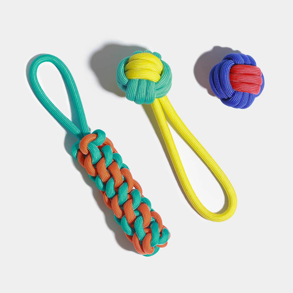 Knots Rope Dog Toy Set - Color Clash