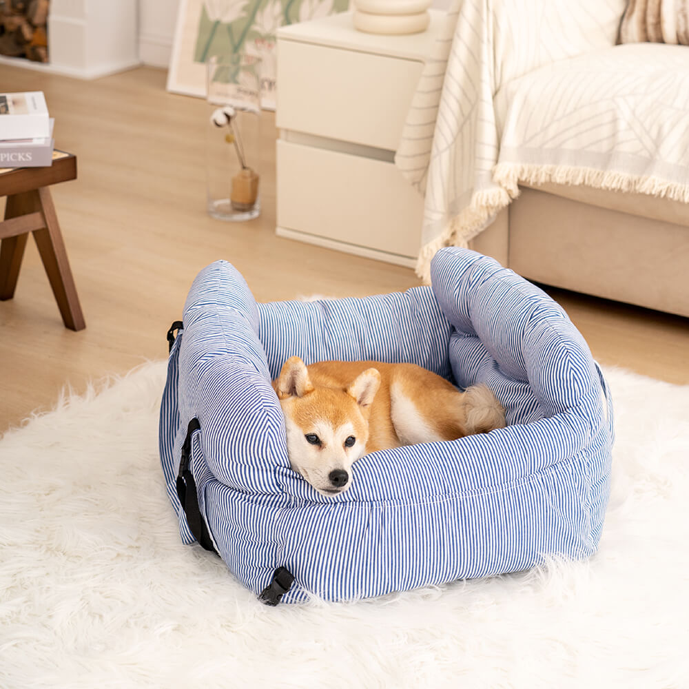 Portable Leisure Outing Pet Bolster Dog Car Seat Bed