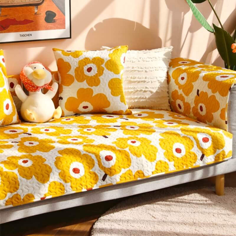 Super Soft Floral Anti-scratch Furniture Protector Couch Cover