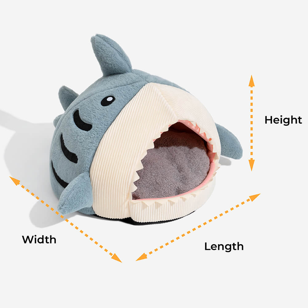 Shark Shape Semi-Enclosed Cat Cave Puppy House