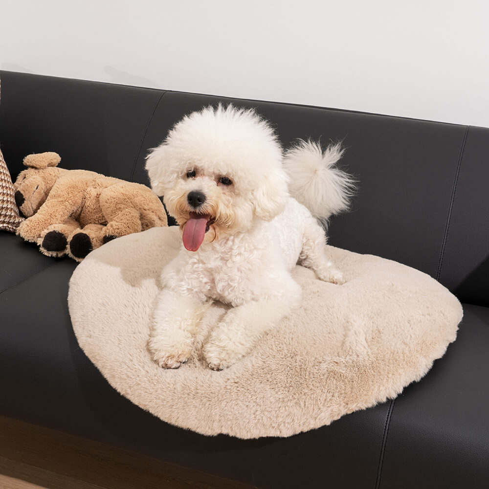 Super Soft Handmade Imitation Fur Round Fluffy Pet Mat