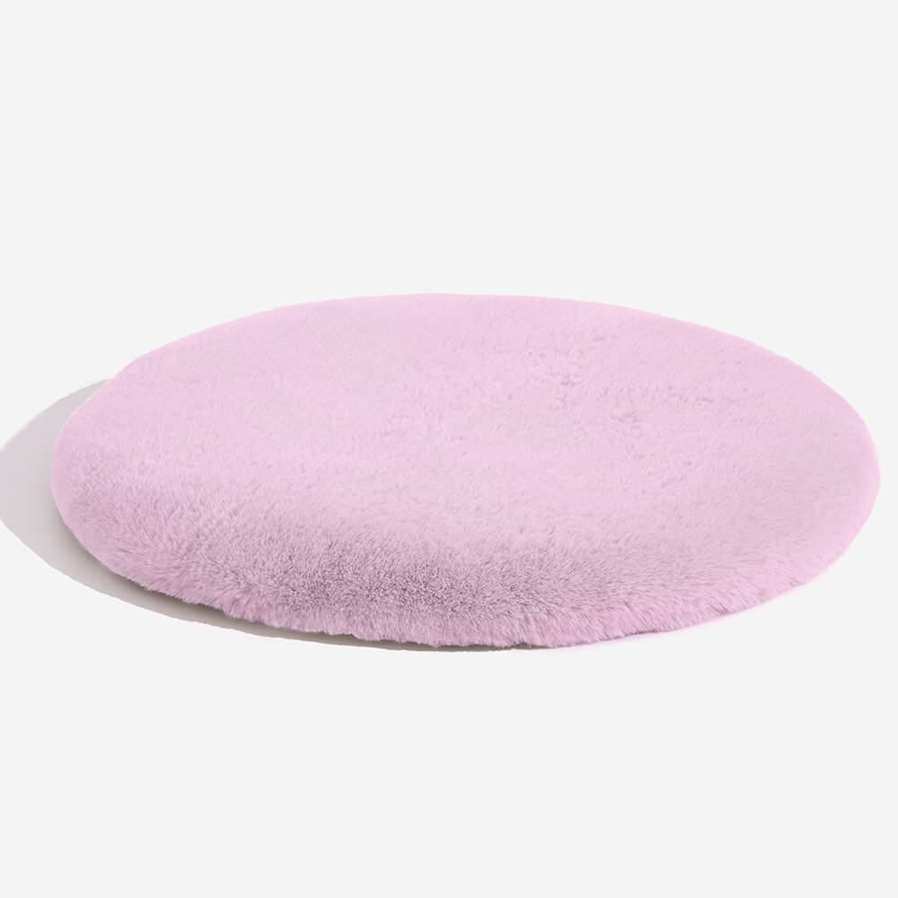 Super Soft Handmade Imitation Fur Round Fluffy Pet Mat