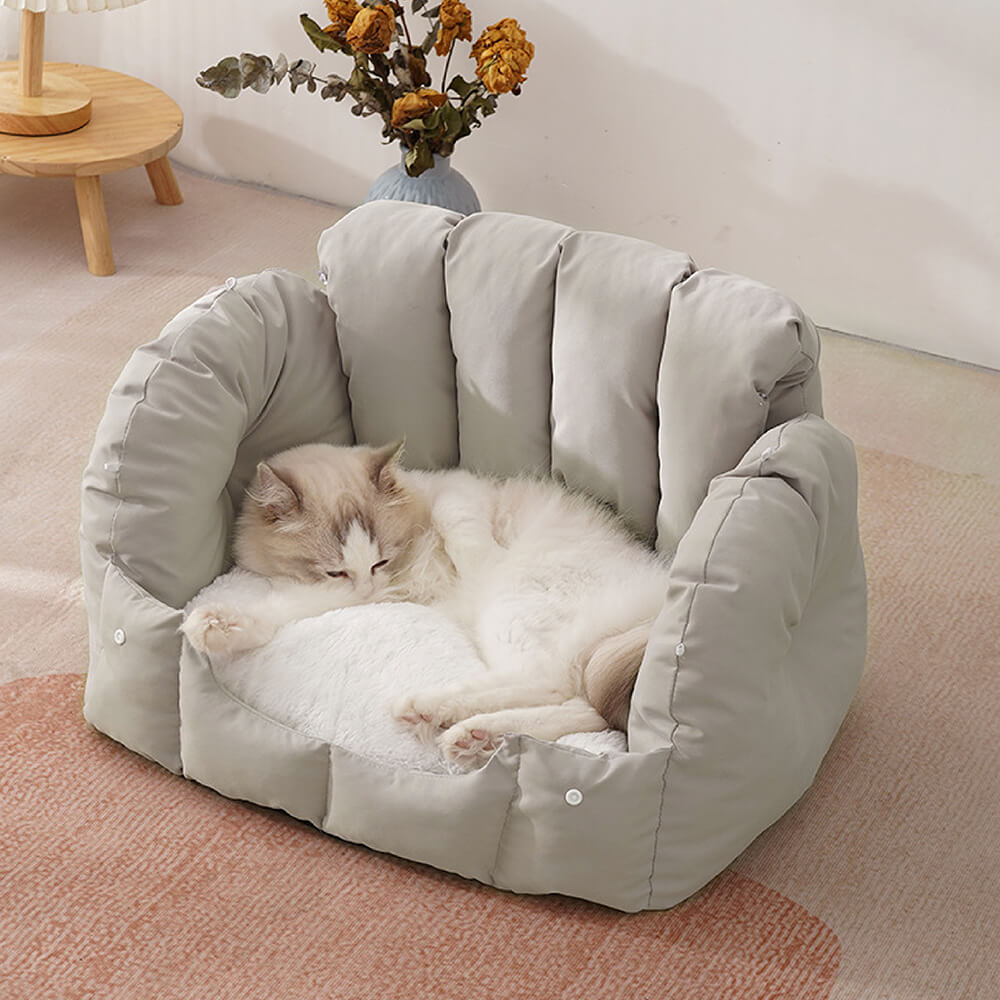 Warming 2-in-1 Arched Semi-Enclosed Cat Cave