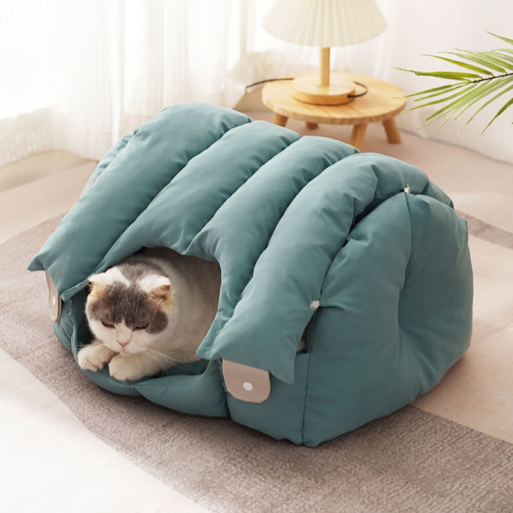 Warming 2-in-1 Arched Semi-Enclosed Cat Cave