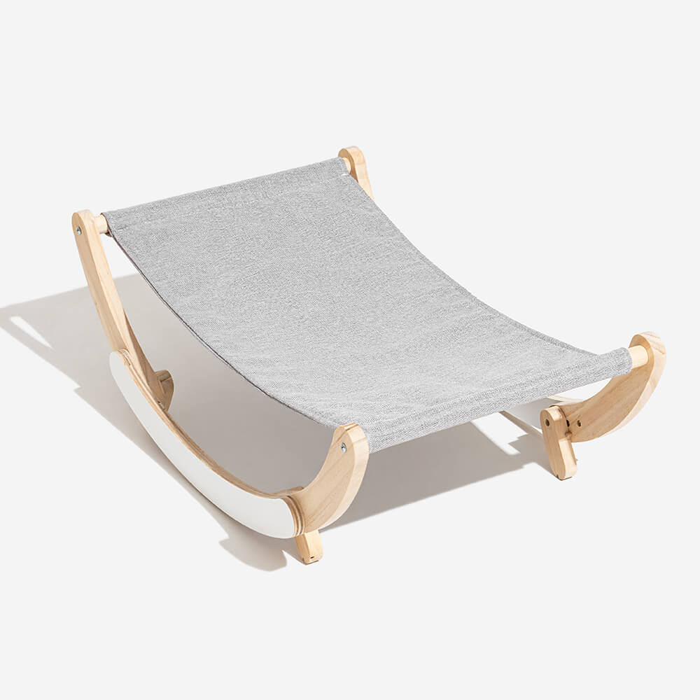 Wooden Elevated Cat Hammock Bed Swing Chair