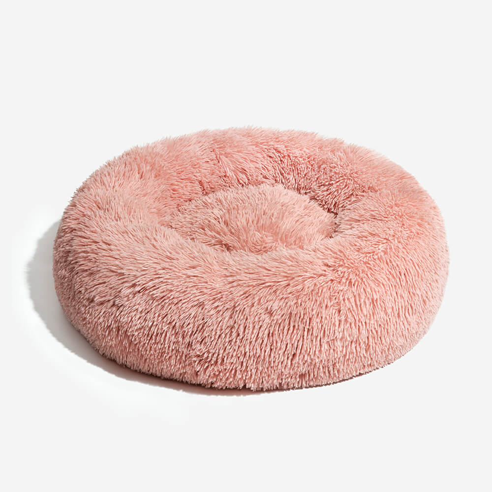 Fuzzy Round Fluffy Dog Bed