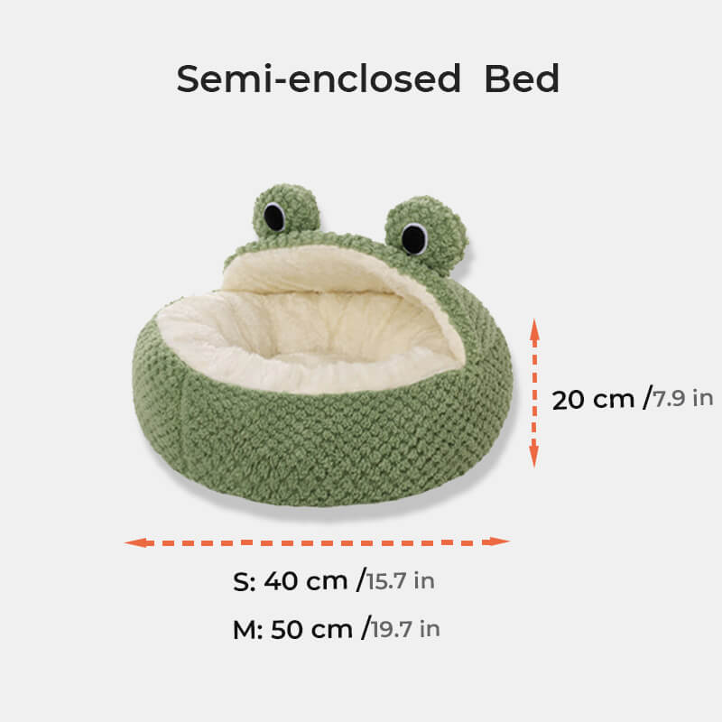 Adorable Frog Form Wrapped Pet Bed Cat Cave