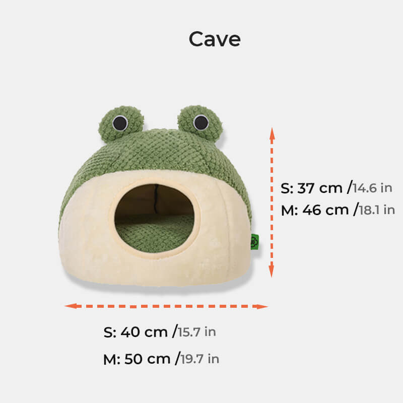 Adorable Frog Form Wrapped Pet Bed Cat Cave