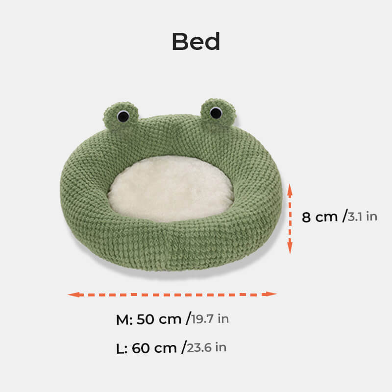 Adorable Frog Form Wrapped Pet Bed Cat Cave